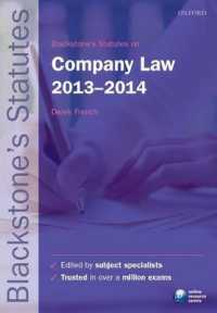 Blackstone's Statutes on Company Law 2013-2014 （17TH）