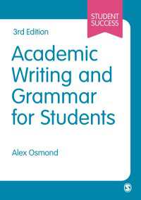 学生のためのアカデミック・ライティングと文法（第３版）<br>Academic Writing and Grammar for Students（Third Edition）