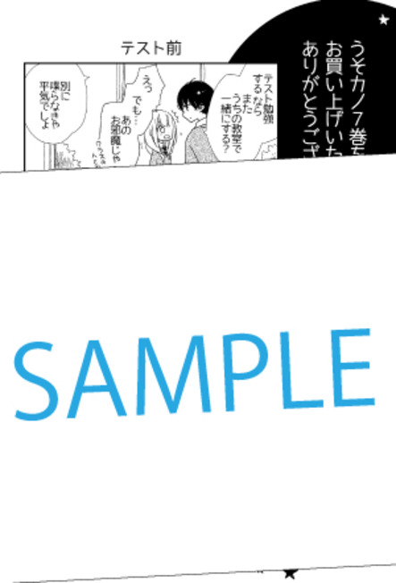 7 5発売予定 うそカノ 7巻をお買い上げの方に林みかせ先生描き下ろし特典ペーパーを差し上げます 本の 今 がわかる 紀伊國屋書店