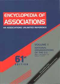 Encyclopedia of Associations: National Organizations of the U.S. (Encyclopedia of Associations: National Organizations of the)