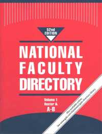 National Faculty Directory : An Alphabetical List, with Addresses, of Members of Teaching Faculties at Junior Colleges, Colleges, and Universities in the United States （52TH）