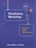Vocabulary Workshop (Elements of Language, Grade 9, 3rd Course) （Student ed.）