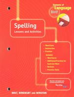 Elements of Language 2nd Course : Spelling Lessons and Activities （Workbook）