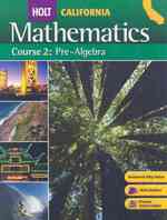 Holt Mathematics : Course 2: Pre-algebracalifornia （Student）