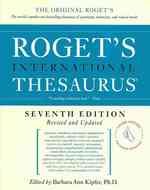 Roget's International Thesaurus (Roget's International Thesaurus Indexed Edition) （7 Indexed）