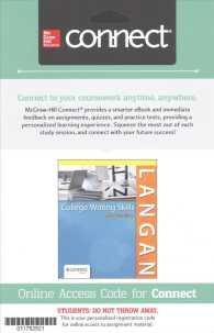 Langan's College Writing Skills with Readings Connect Access Card （9 PSC STU）