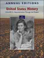 Annual Editons United States History : Through the Present Reconstruction (Annual Editons. United States History) 〈2〉 （21 Annual）