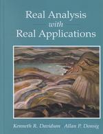 Real Analysis With Real Applications