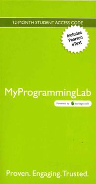 MyProgrammingLab for Introduction to Programming Using VisualBasic Access Code : Includes Pearson Etext （9 PSC STU）
