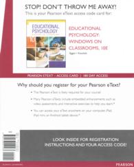 Educational Psychology : Windows on Classrooms （10 PSC）