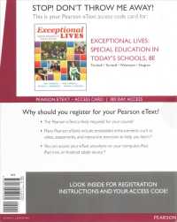 Exceptional Lives Enhanced Pearson Etext Access Card : Special Education in Today's Schools （8 PSC）