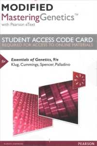 Essentials of Genetics Modified Masteringgenetics Access Code : With Pearson Etext （9 PSC STU）
