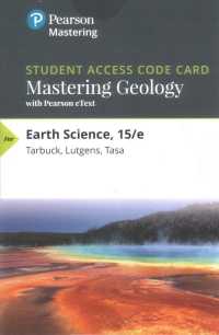 Earth Science Pearson Mastering Geology Access Code : With Pearson Etext （15 PSC STU）