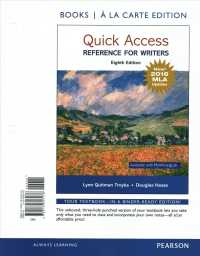 Quick Access : Reference for Writers, MLA Update Edition （8TH Looseleaf）