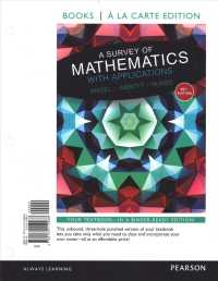A Survey of Mathematics with Applications, Loose-Leaf Edition Plus Mylab Math with Pearson Etext -- 18 Week Access Card Package （10TH）