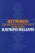 Keywords : A Vocabulary of Culture and Society （REV SUB）