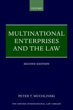 多国籍企業と法（第２版）<br>Multinational Enterprises and the Law (The Oxford International Law Library) （2ND）