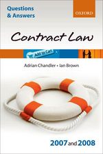 Law of Contract 2007 - 2008 (Questions & Answers) （6TH）