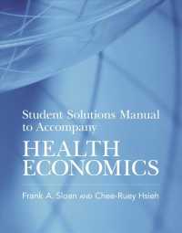 Student Solutions Manual to Accompany Health Economics (The Mit Press) -- Paperback / softback