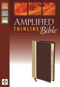 Holy Bible : Amplified Italian Duo-Tone, Camel/Burgundy Thinline Bible, Ribbon Marker （LEA）