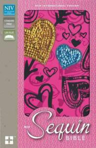 Holy Bible : New International Version, Hot Pink, Hearts, Padded, Sequin Bible （BOX）