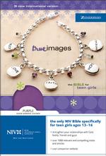 True Images Bible for Teen Girls : New International Version Purple Suede Bonded Leather