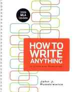 How to Write Anything with 2009 MLA Update + Working with Sources with 2009 MLA Update + Bedford Basics, 3rd + Exercise Central to Go Cd-Rom （PCK PAP/CD）