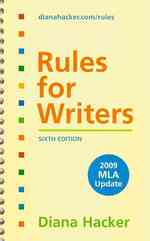 Rules for Writers/ Research and Documentation in the Electronic Age : 2009 Mla Update （6 PCK SPI）