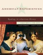 American Experiences : Reading in American History: to 1877 〈1〉 （7TH）
