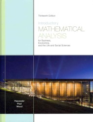 Introductory Mathematical Analysis for Business, Economics, and the Life and Social Sciences + Student Solutions Manual (2-Volume Set) （13 PCK HAR）