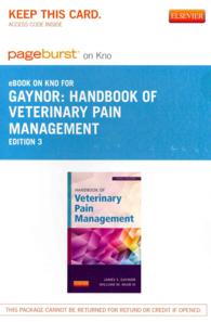 Handbook of Veterinary Pain Management Pageburst on Kno Access Code （3 PSC）
