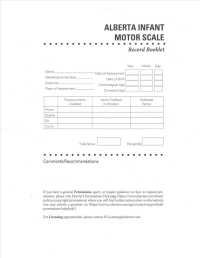 Alberta Infant Motor Scale Score Sheets (AIMS) : Package of 50 Score Sheets （2ND）