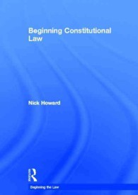 英国憲法入門<br>Beginning Constitutional Law (Beginning the Law)