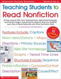 Teaching Students to Read Nonfiction : 22 Easy Lessons with Color Transparencies ,High Interest Passages and Practice Pages