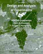 Design and Analysis of Experiments : Minitab Companion （7TH）