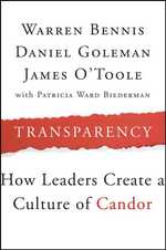 Ｗ．ベニス＆Ｄ．ゴールマン（他）著／透明性：リーダーによる率直な経営文化の創造<br>Transparency : How Leaders Create a Culture of Candor