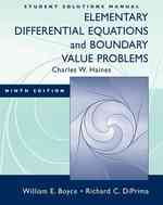 Elementary Differential Equations and Boundary Value Problems （9 SOL）