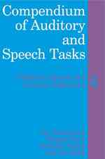Compendium of Auditory and Speech Tasks : Children's Speech and Literacy 〈4〉 （1 PAP/CDR）