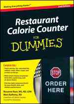 Restaurant Calorie Counter for Dummies (For Dummies (Health & Fitness)) （2ND）