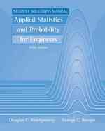 Applied Statistics and Probability for Engineers （5 STU SOL）