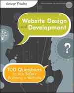 Website Design and Development : 100 Questions to Ask before Building a Website （PAP/DVDR）
