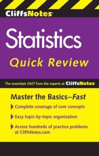 CliffsNotes Statistics Quick Review : Library Edition (Cliffsquickreview) （2ND）