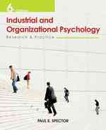 Industrial and Organizational Psychology : Research and Practice （6TH）