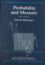Probability and Measure (Wiley Series in Probability and Statistics) （3RD）