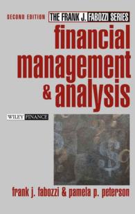 Financial Management and Analysis (Frank J Fabozzi Series) （2 SUB）
