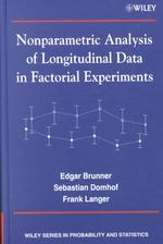 Nonparametric Analysis of Longitudinal Data in Factorial Experiments (Wiley Series in Probability and Statistics) （Subsequent）