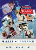 Ｄ．Ａ．アーカー（共）著／マーケティング・リサーチ（第８版・テキスト）<br>Marketing Research -- hardback （8INTERNATI）