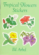 Tropical Flowers Stickers : 24 Pressure-Sensitive Designs