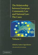 ＥＣ法と各国法の関係：判決集（第１巻）<br>The Relationship between European Community Law and National Law : The Cases