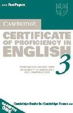 Cambridge Certificate of Proficiency in English 3 Cassette Set. （ABRIDGED）